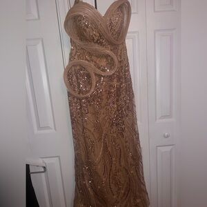 Elegant Sequin Embellished Evening Gown